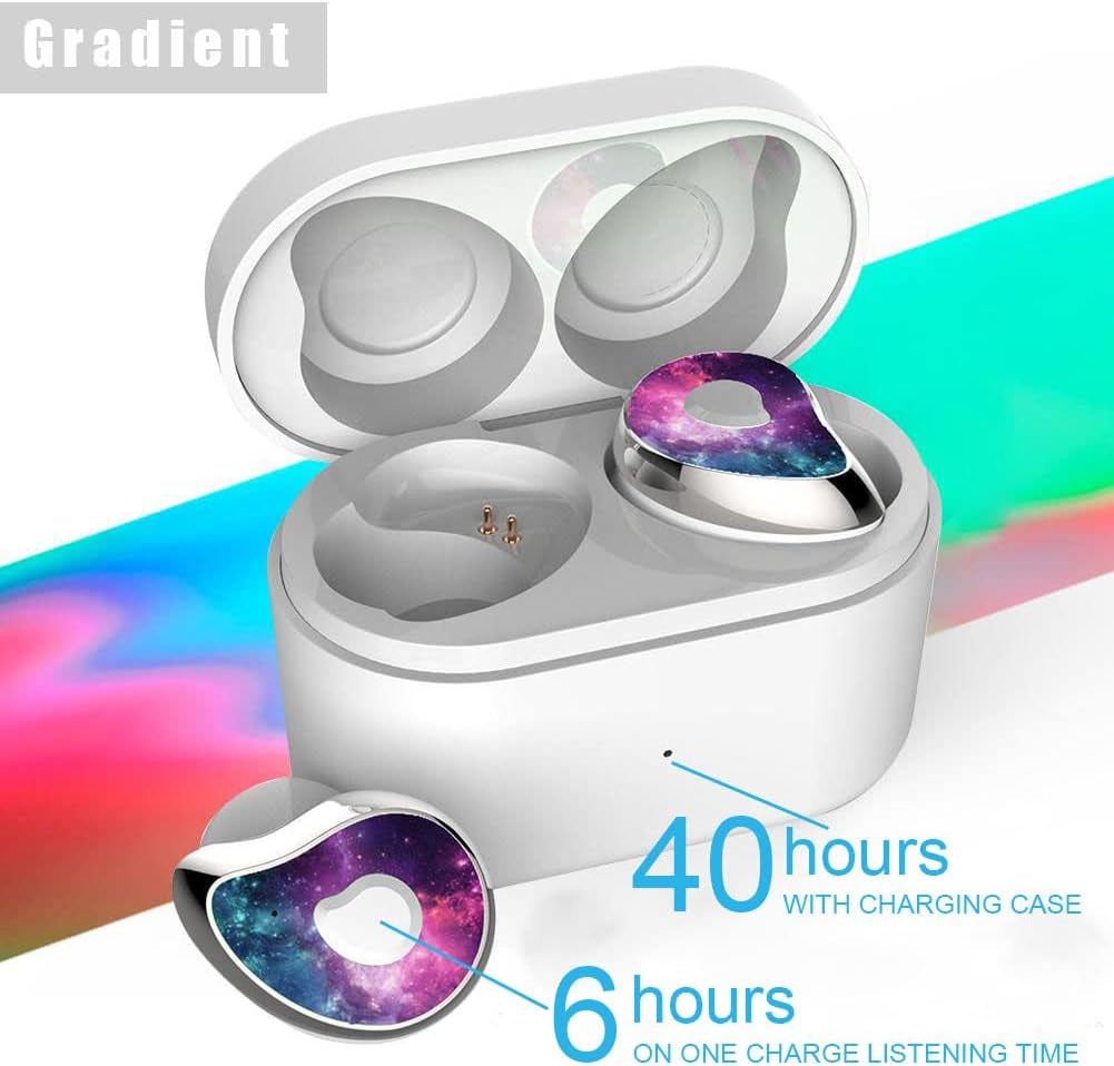 Wireless Earbuds, Powerful Customized Sound with Big Bass, Built-In 4 Mic, Button Control, IPX6 Waterproof Bluetooth Earbuds, Wireless Earphones Compatible with Android & Apple, Colorful