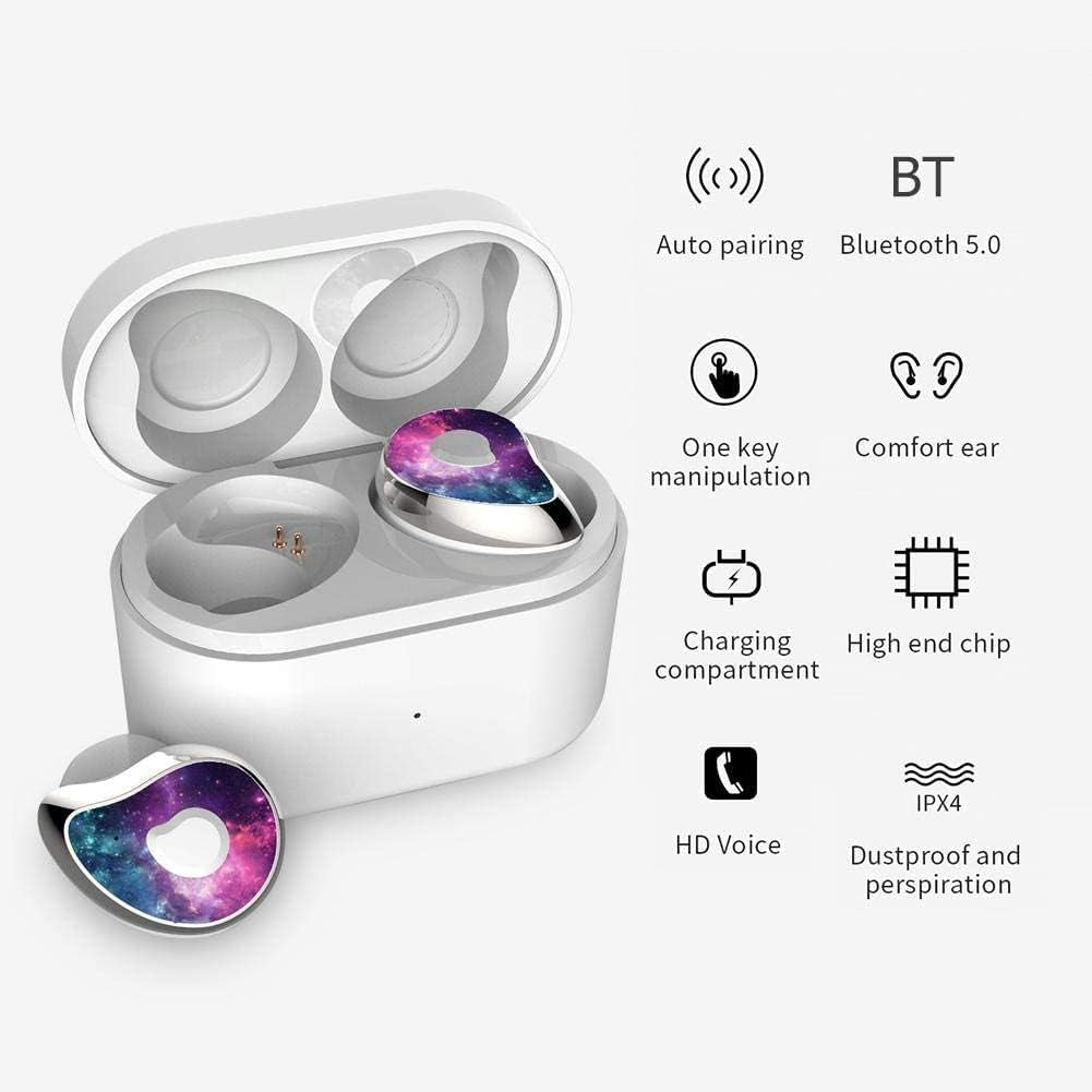 Wireless Earbuds, Powerful Customized Sound with Big Bass, Built-In 4 Mic, Button Control, IPX6 Waterproof Bluetooth Earbuds, Wireless Earphones Compatible with Android & Apple, Colorful