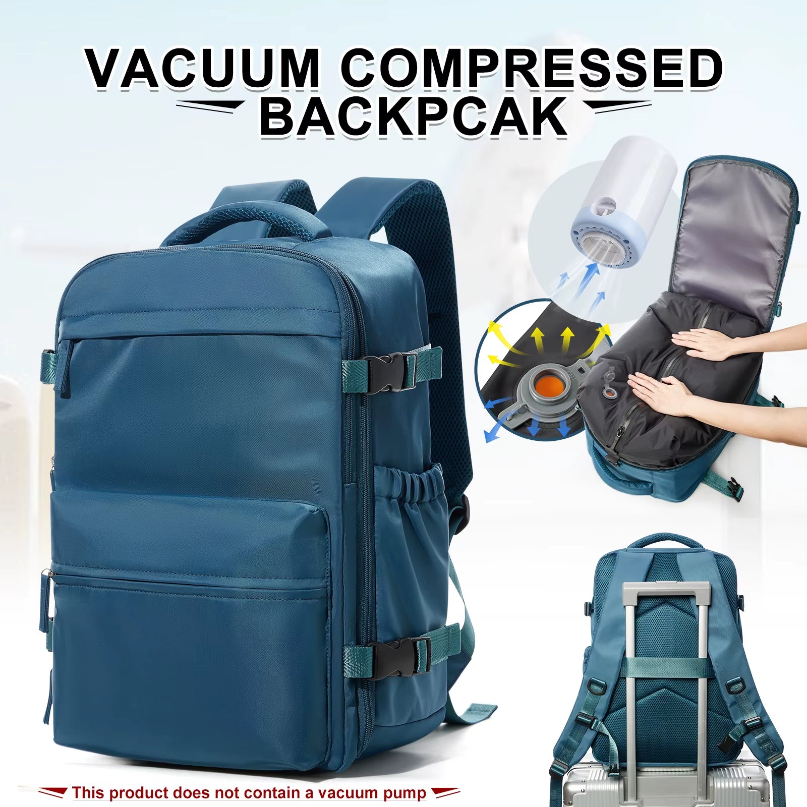 Ryanair Backpack Travel Cabin Airplane 40X20X25, Air Vacuum Compression Backpack, Women Men Backpack Business Laptop Bag Handbag