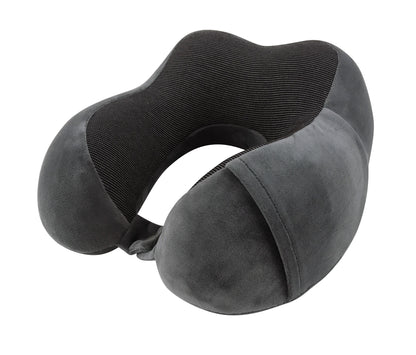 4-Piece Ergonomic Memory Foam Neck Pillow Travel Set