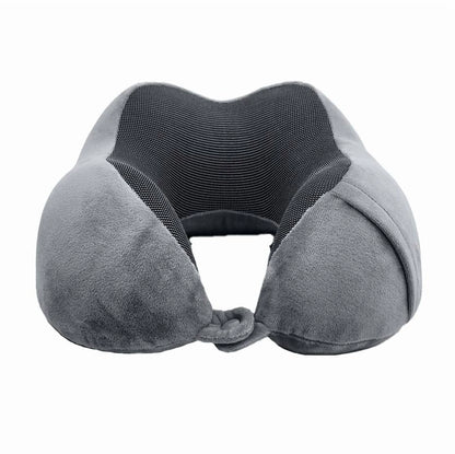4-Piece Ergonomic Memory Foam Neck Pillow Travel Set