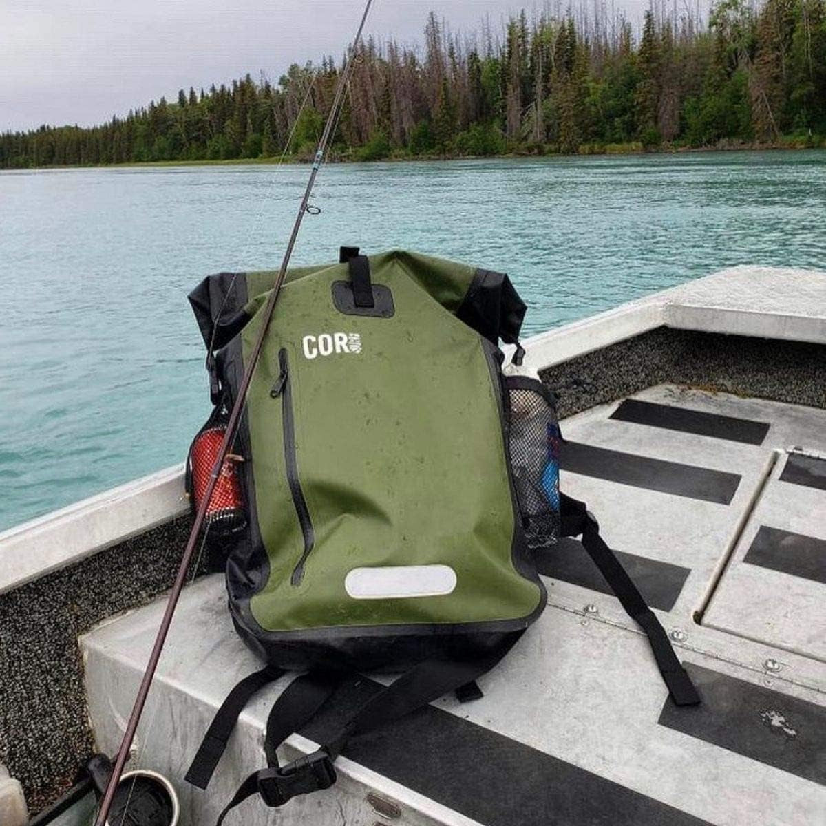 100% Waterproof Heavy Duty Backpack and Dry Backpack for Swimming, Boating or Kayaking, Roll-Top Design with Sonically Welded Seams and Padded Laptop Sleeve (40L, 21 X 15 X 8 Inches)