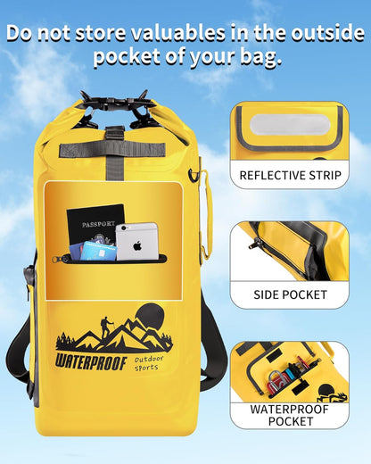 Dry Bag Backpack Waterproof Floating 20L/30L/40L, Dry Bags Waterproof Backpack for Men, Dry Sack Waterproof Bag