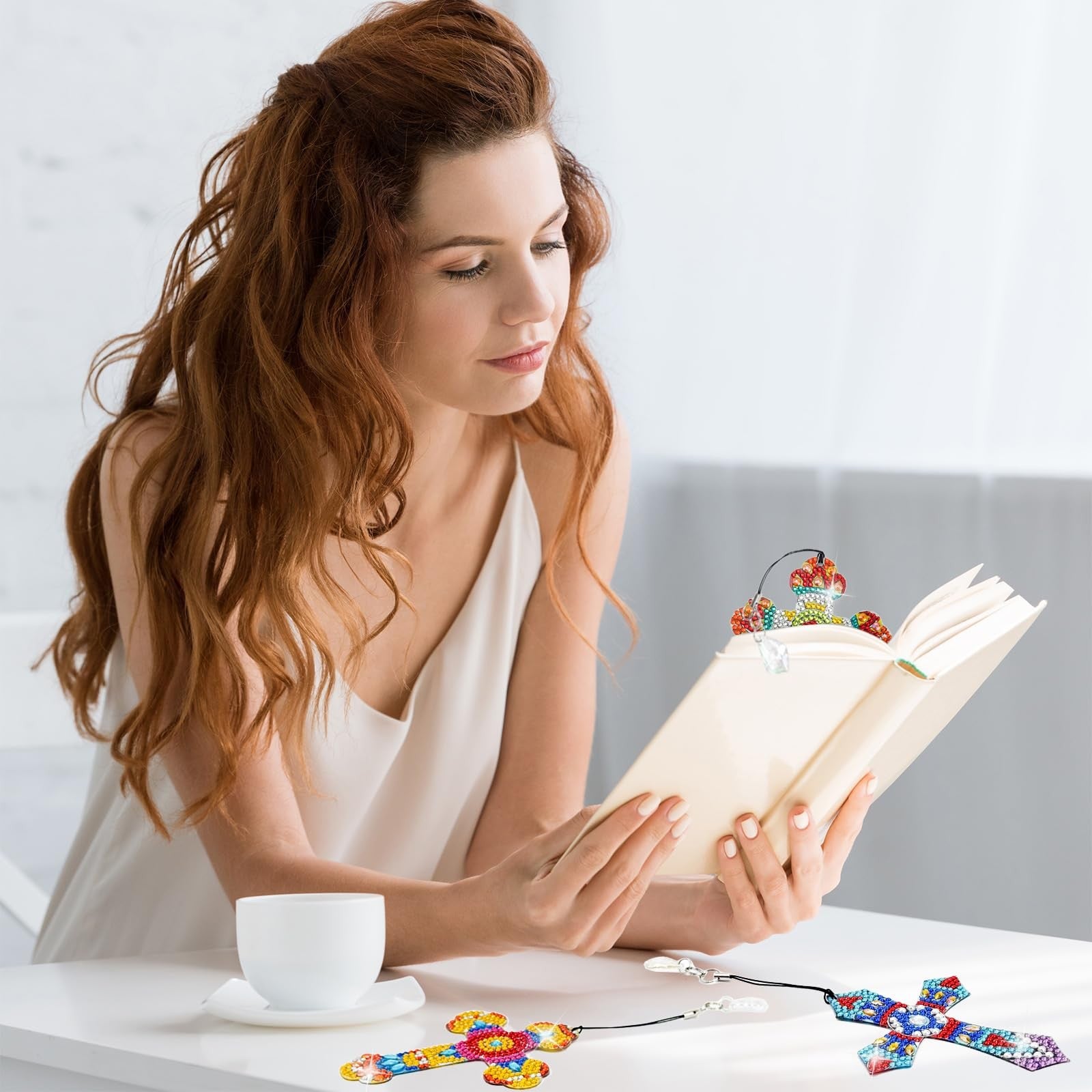 8 Pcs Diamond Painting Bookmark, Diamond Art Kit for Adults