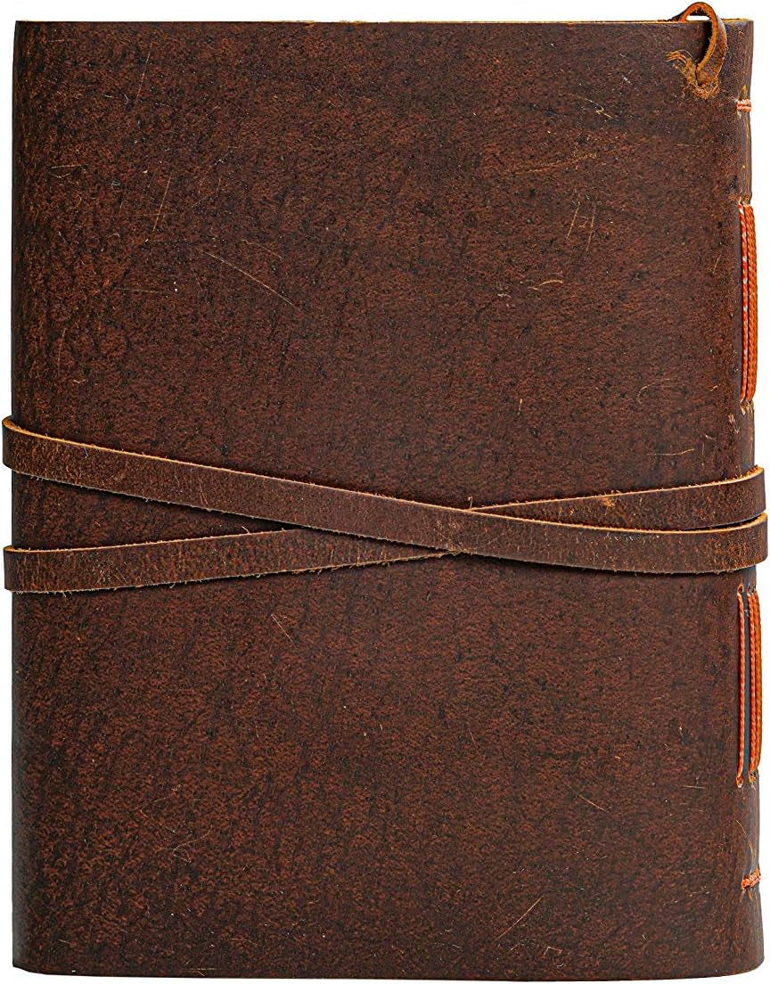 Leather Journal Notebook - Rustic Handmade Vintage Leather Bound Journals for Me