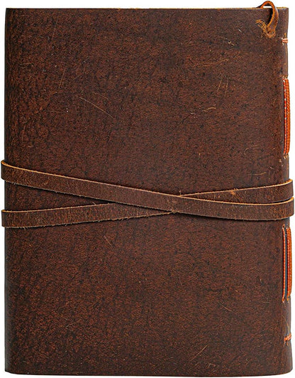 Leather Journal Notebook - Rustic Handmade Vintage Leather Bound Journals for Me