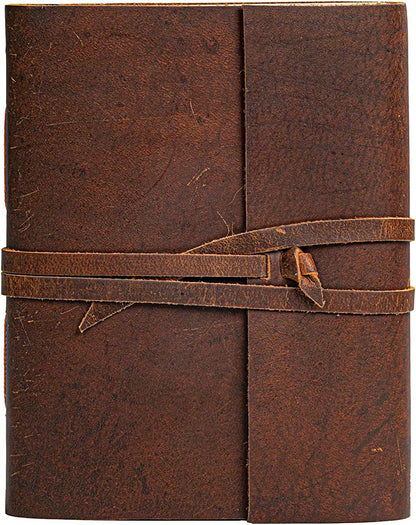 Leather Journal Notebook - Rustic Handmade Vintage Leather Bound Journals for Me