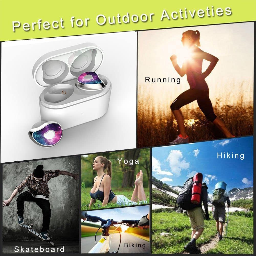 Wireless Earbuds, Powerful Customized Sound with Big Bass, Built-In 4 Mic, Button Control, IPX6 Waterproof Bluetooth Earbuds, Wireless Earphones Compatible with Android & Apple, Colorful