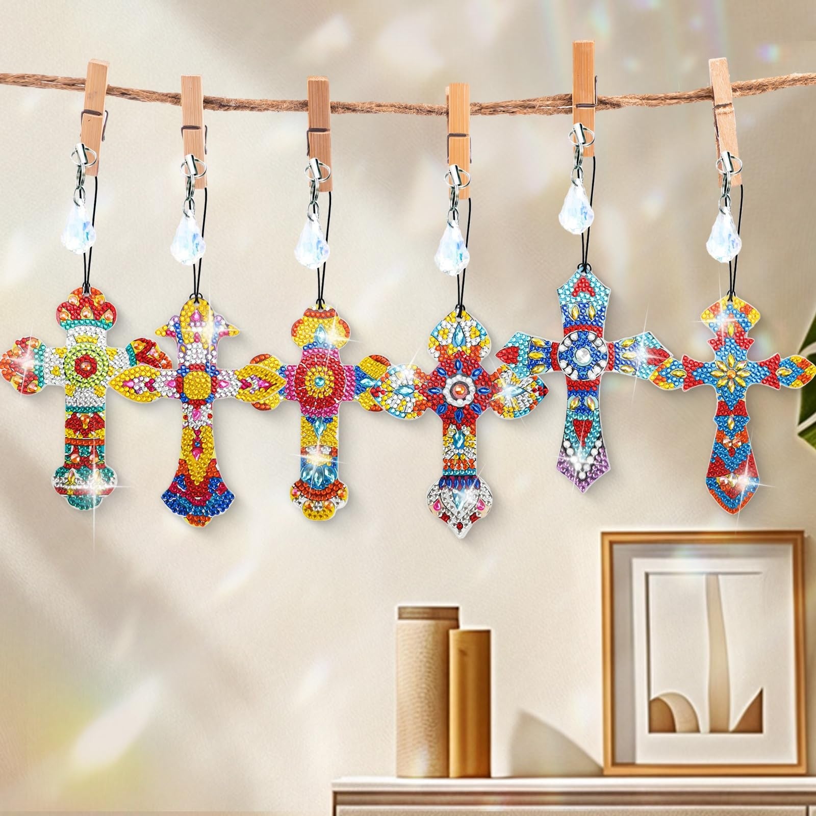 8 Pcs Diamond Painting Bookmark, Diamond Art Kit for Adults