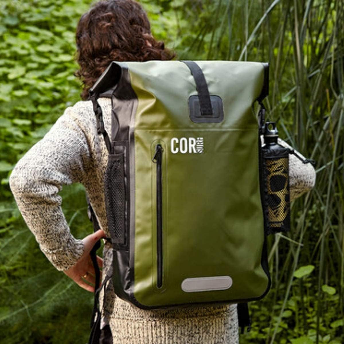 100% Waterproof Heavy Duty Backpack and Dry Backpack for Swimming, Boating or Kayaking, Roll-Top Design with Sonically Welded Seams and Padded Laptop Sleeve (40L, 21 X 15 X 8 Inches)